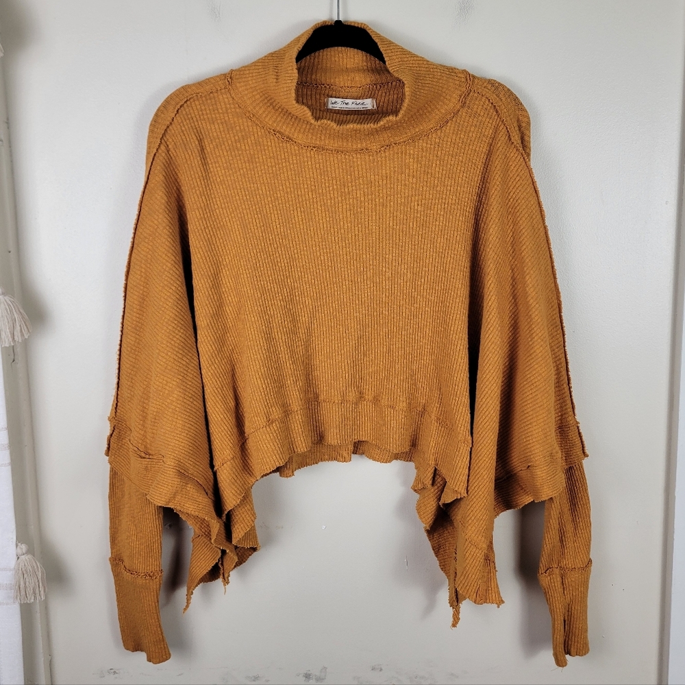 Free People Sunbaby Moon Daisy Turtleneck Rib Top - Picture 3 of 10